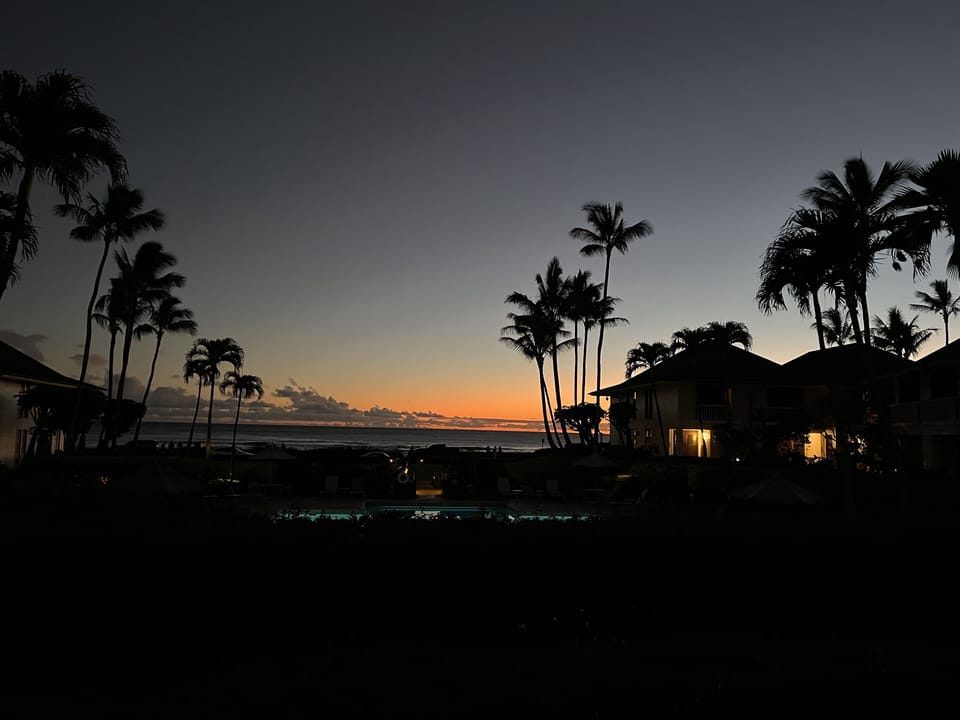 Enjoy mesmerizing sunsets from inside the condo and the lanai.