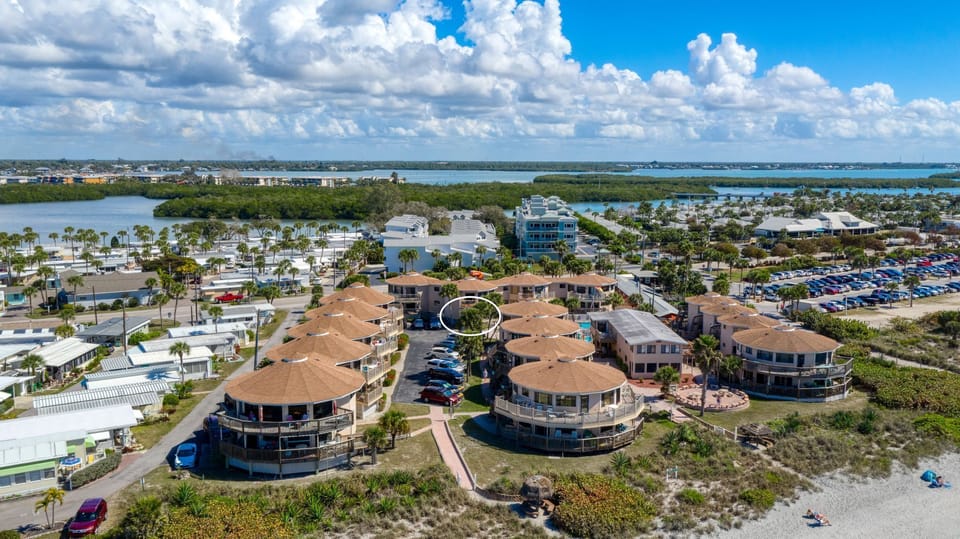 aerial view from the gulf