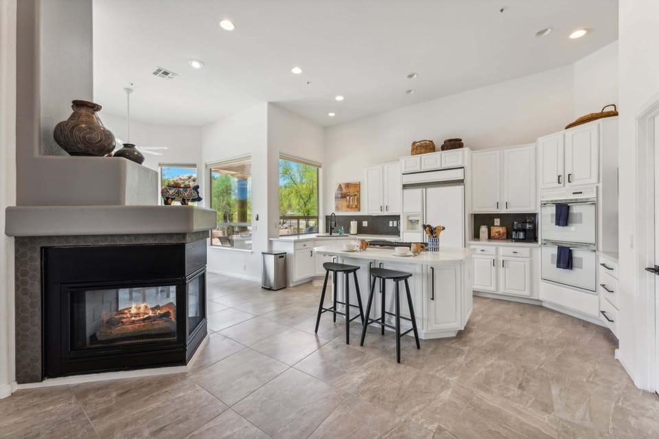 Bright and spacious kitchen stocked with all the essentials