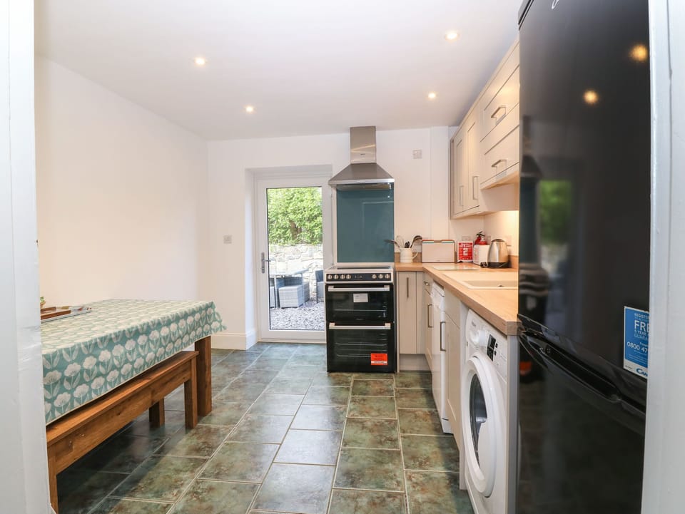 Fridge, dishwasher, electric kettle, toaster