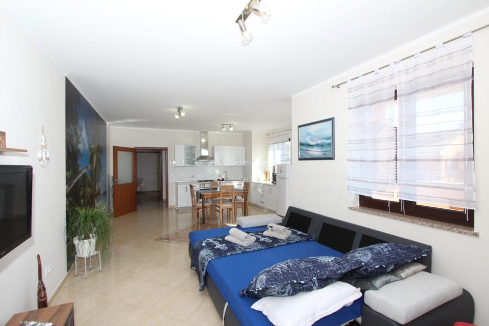 Apartment, 1 Bedroom, Non Smoking, Balcony | Living area | 60-inch flat-screen TV with satellite channels, TV