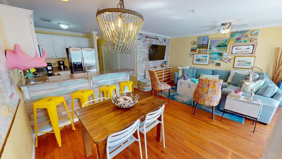 Open Living, Dining, & Kitchen