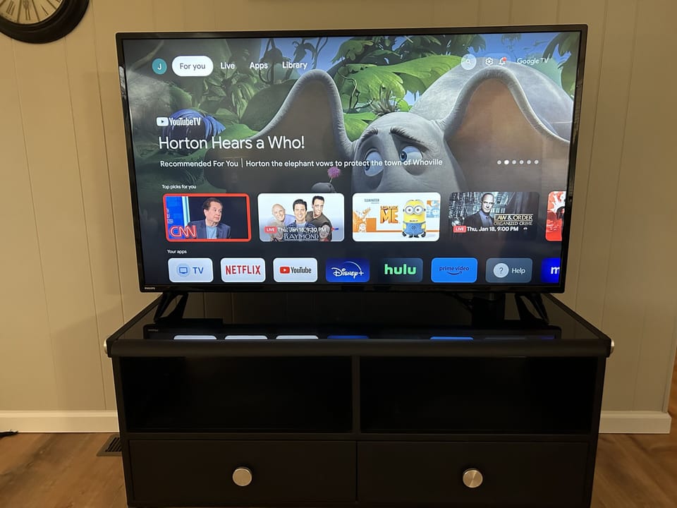 Large tv in living room