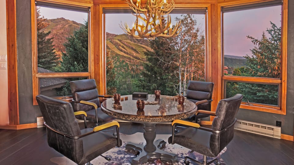 Game Room, Main Level, Glacier Lodge West - Game table with mountain views