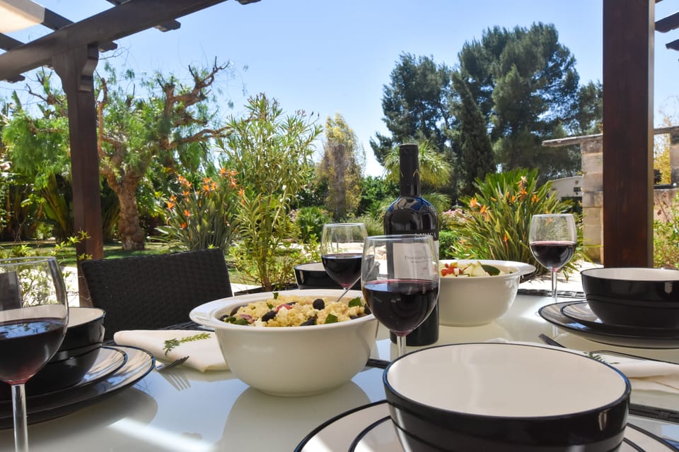 View from the outside dining table