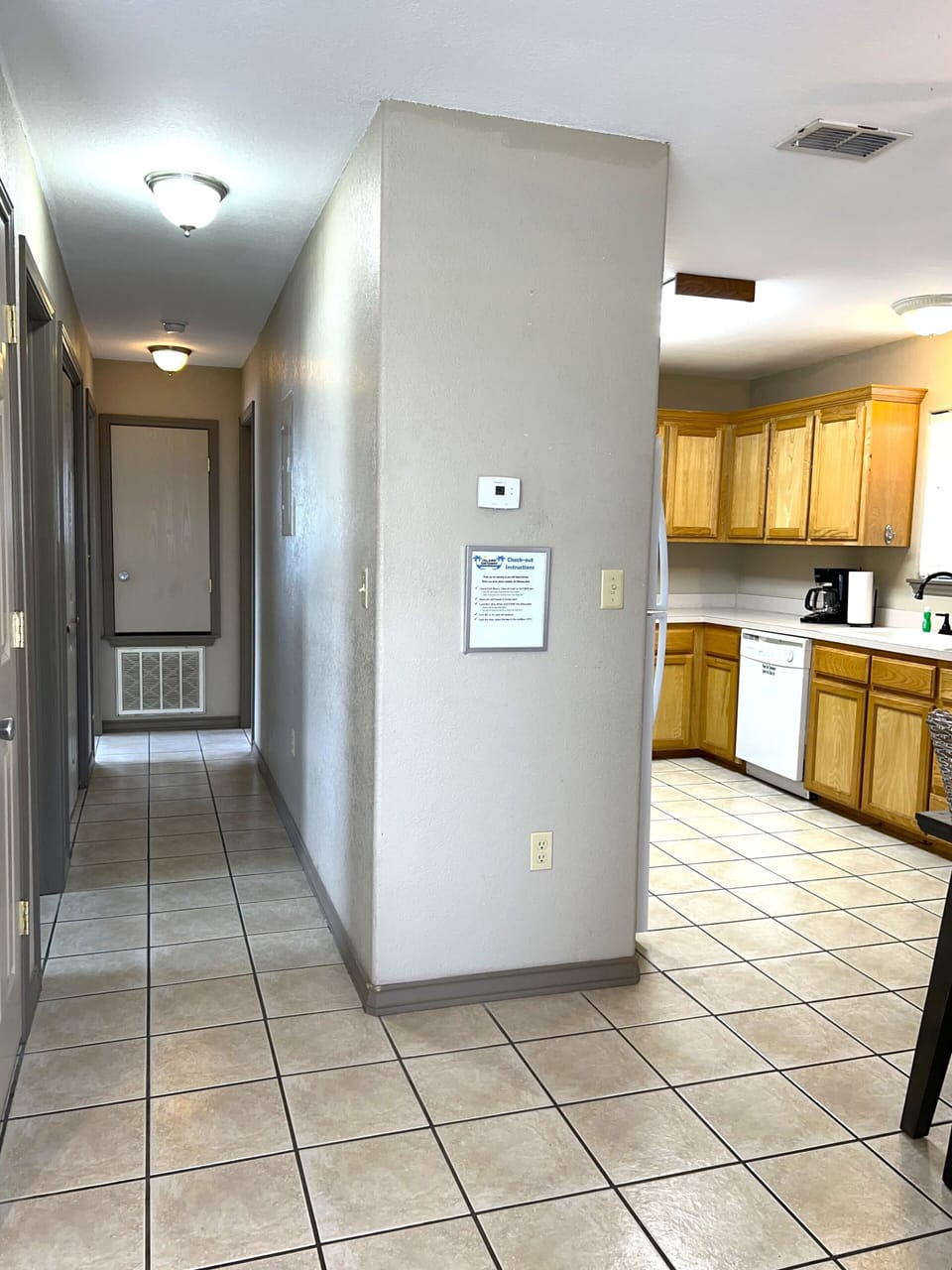 As you enter the house, this is the hallway view leading into the bedrooms