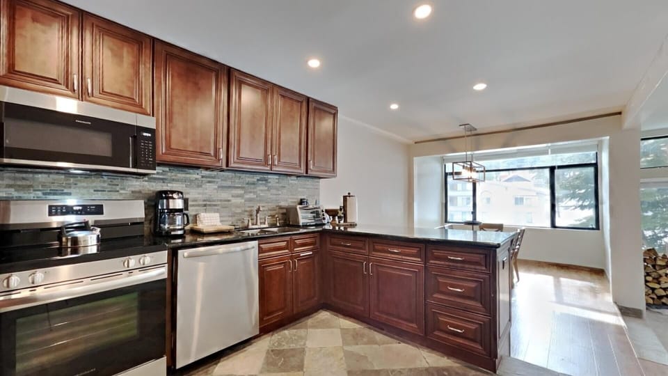 Indoors, Kitchen, Microwave, Oven, Floor