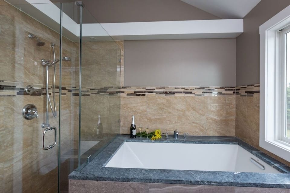 Master bathroom with soaker tub