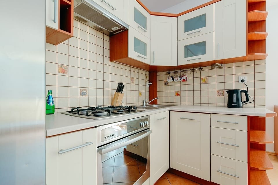 Classic Apartment | Private kitchen | Full-size fridge, oven, stovetop, dishwasher