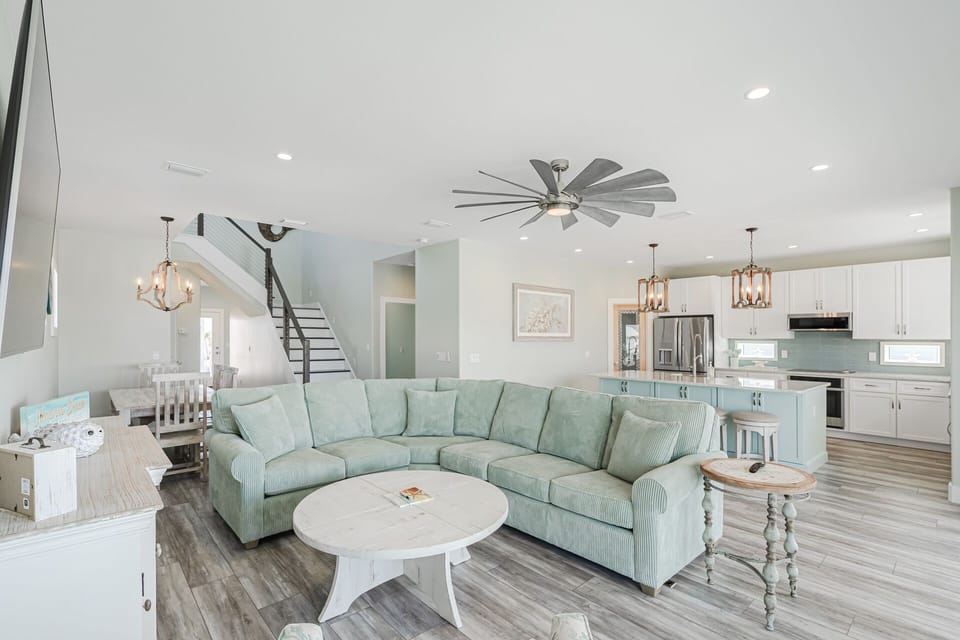 Living Room with queen sofa sleeper