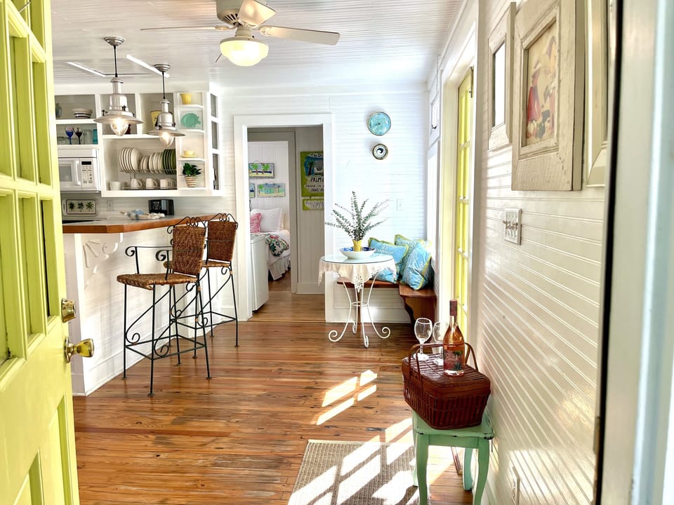 Cottage Entry - cutest eat at kitchen bar!