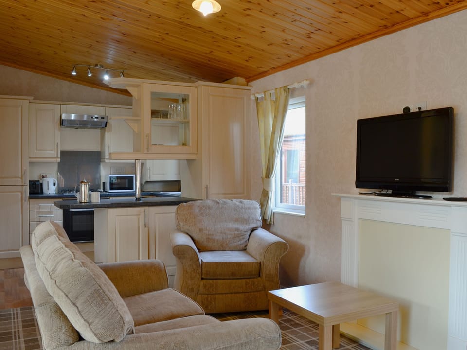 Open plan living space | Lodge A - Deeside Woodland Lodges, Dinnet, near Ballater