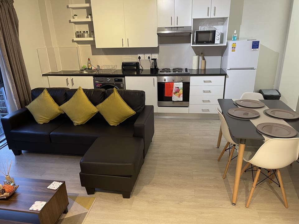 Lounge , dining  and kitchen overview