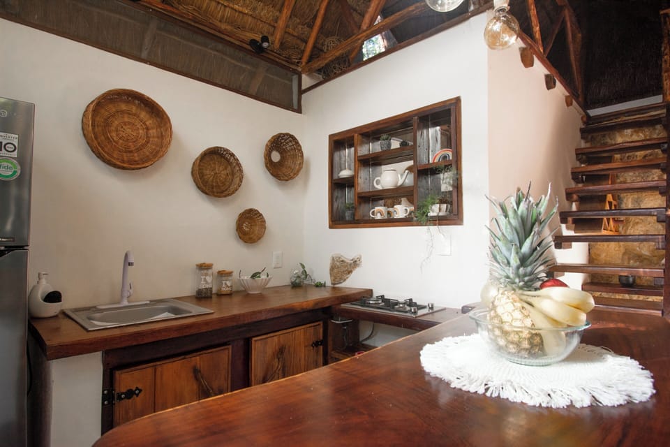 Jungle Villa Nah-Ha | Private kitchen | Full-size fridge