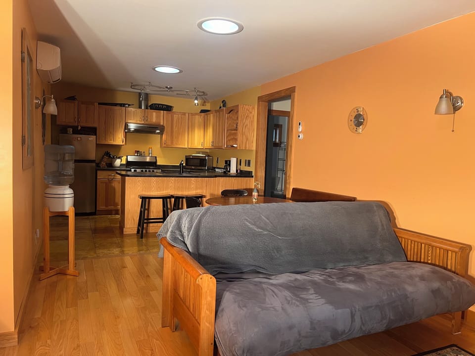 VIEW FROM LIVING AREA BACK TOWARDS THE KITCHEN