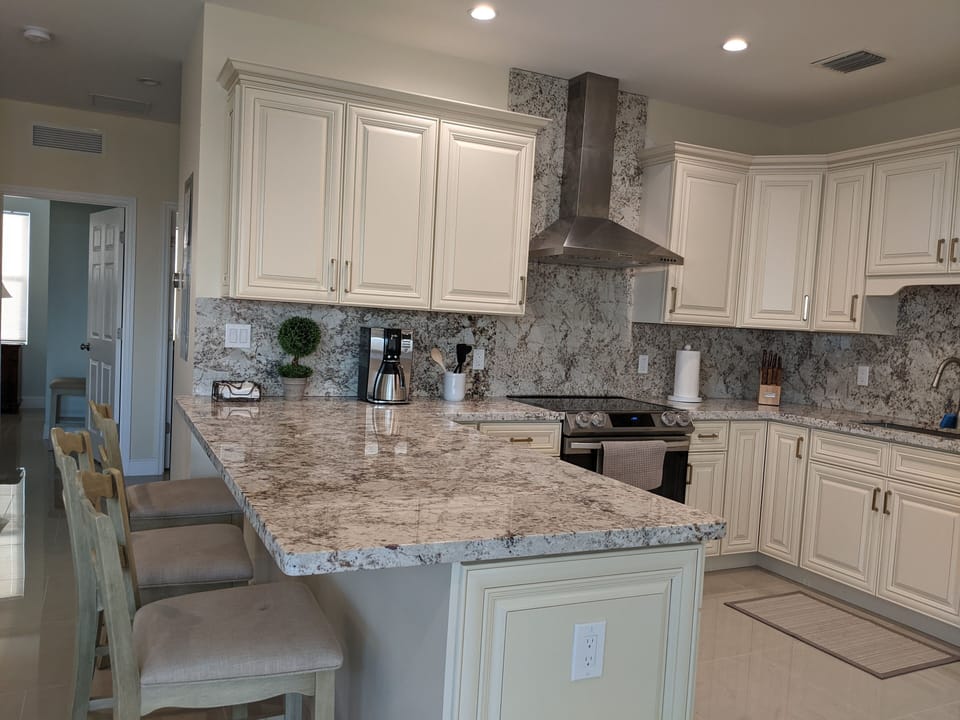Extra seating by the kitchen