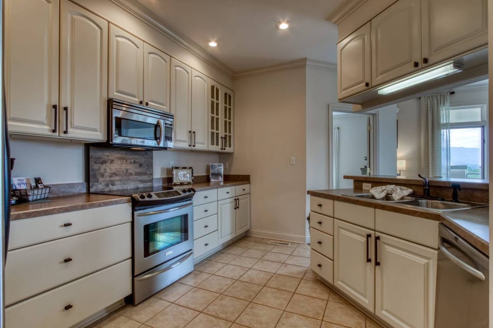 Find what you need in this fully equipped and updated kitchen with ample counter space