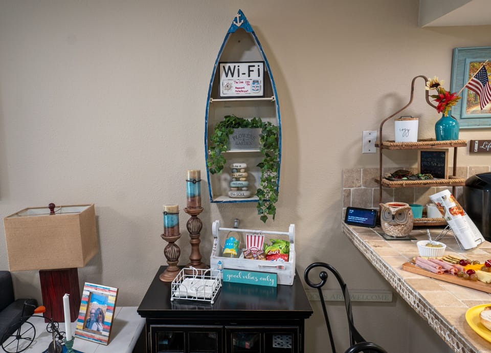 Bottle of Wine, Bar with Wine, Margarita Glasses & Snacks to Get You Started 