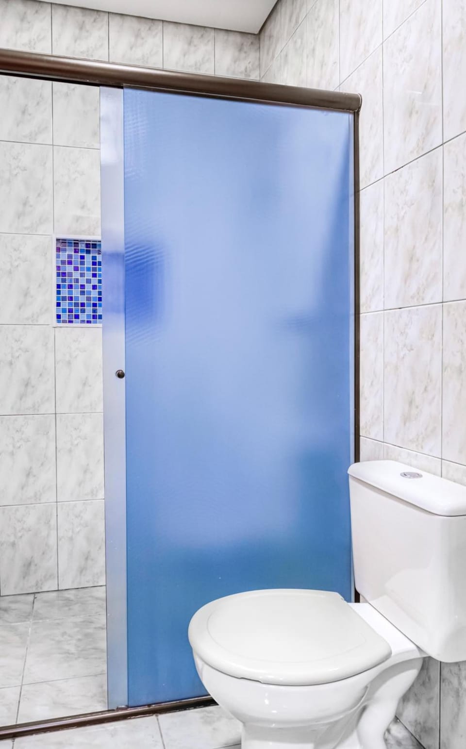 Shower, towels, toilet paper