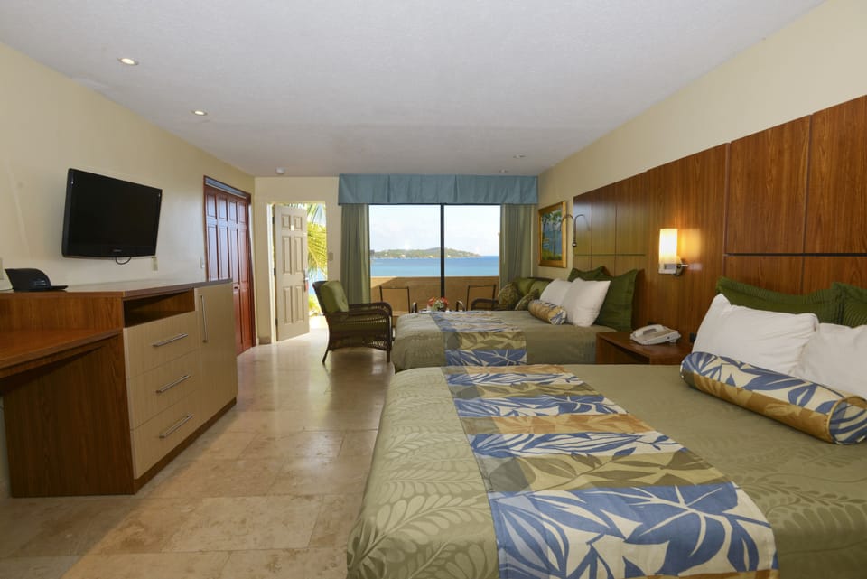 Ocean View Villa 2 Double Beds | Premium bedding, in-room safe, individually furnished