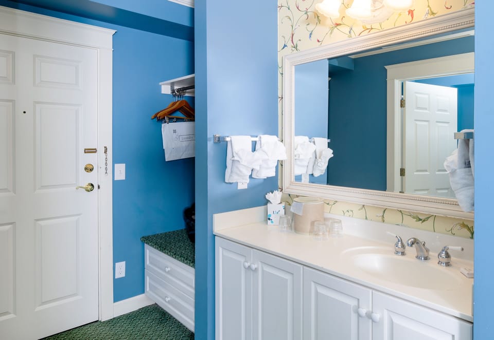 Room, 2 Queen Beds, Patio | Bathroom | Free toiletries, towels