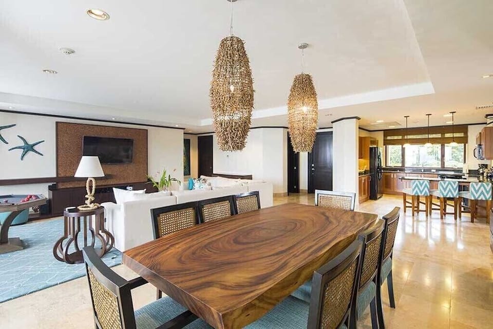 Open living, dining, kitchen area with amazing views 