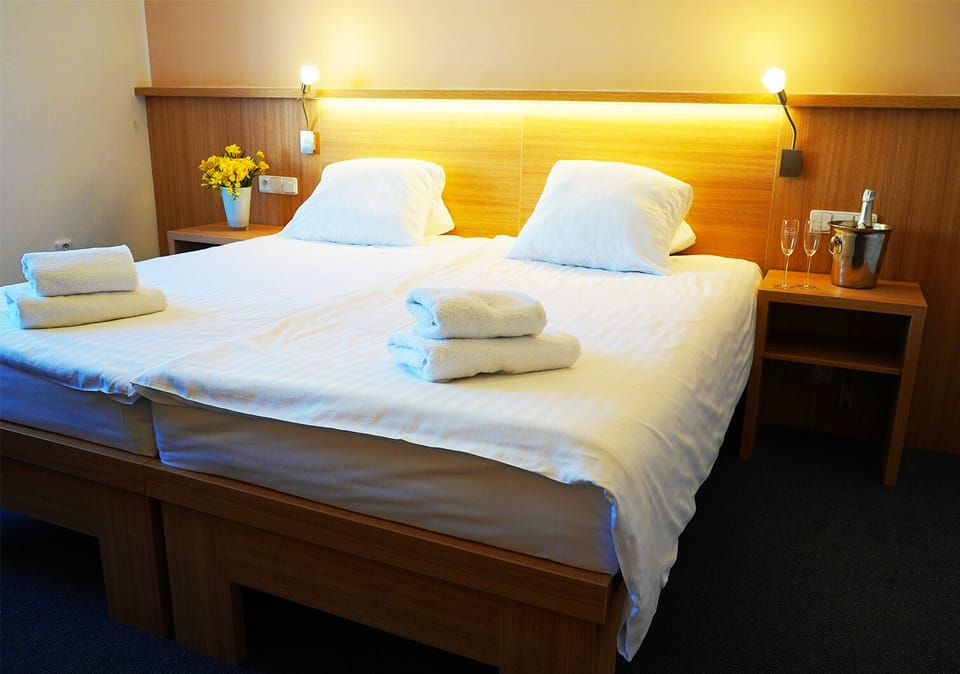 Standard Double or Twin Room | Desk, laptop workspace, blackout drapes, soundproofing