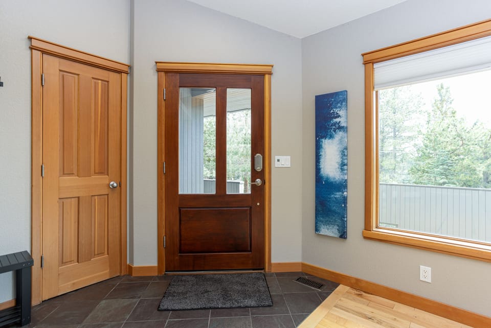 Welcoming entrance, leading in from the wrap around deck.