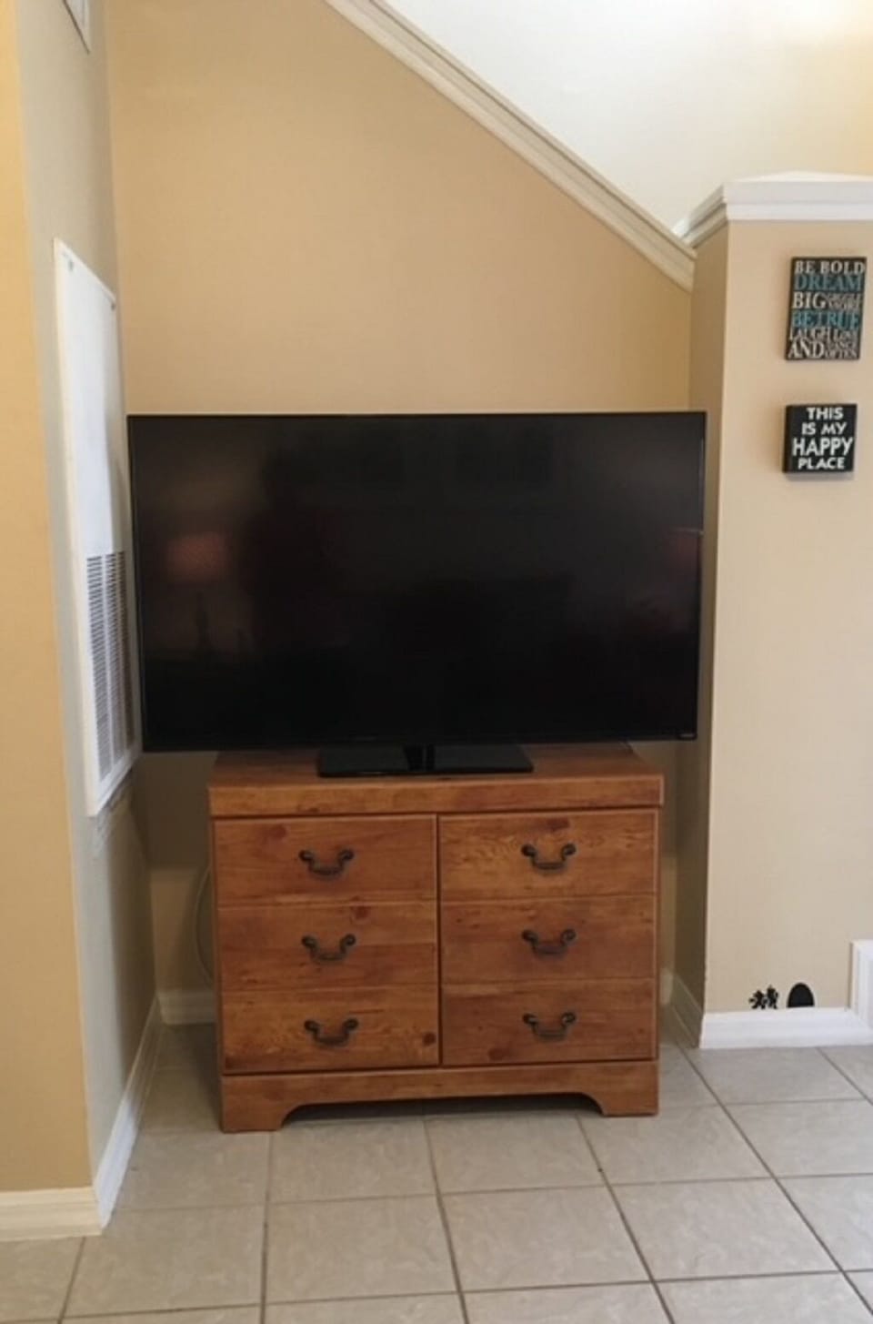 Smart TV with Netflix and Amazon prime.