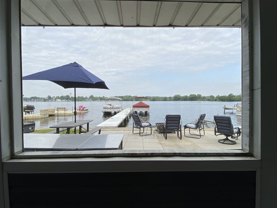 Porch view of lake