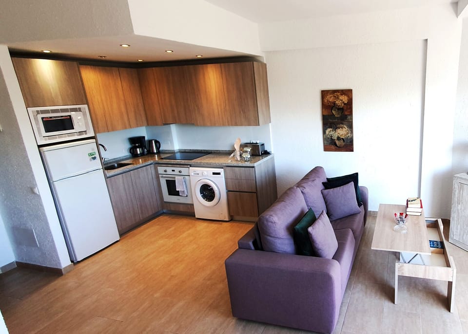 Living room and open kitchen