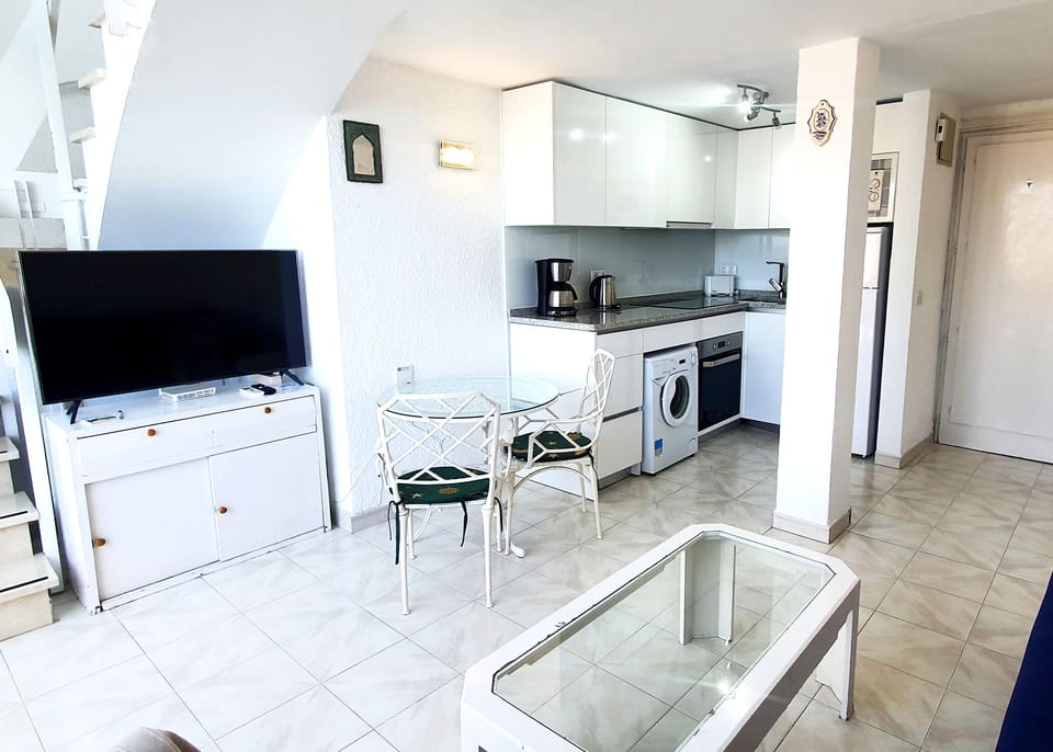 Living room and open kitchen