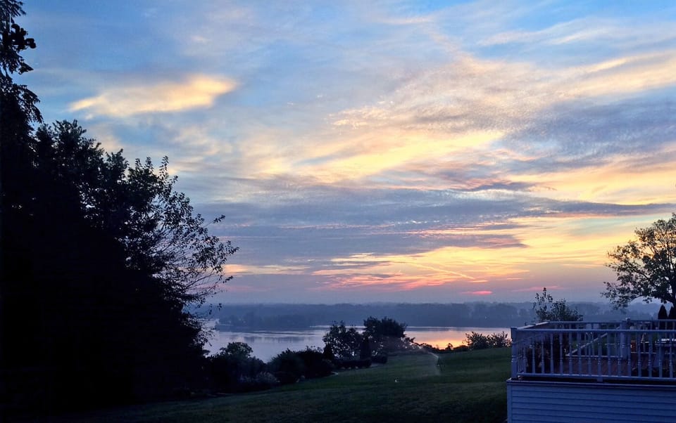 Sunrise from the first-story.
