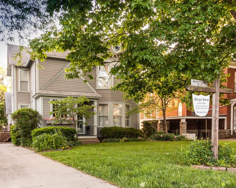 South, street-side entrance.
