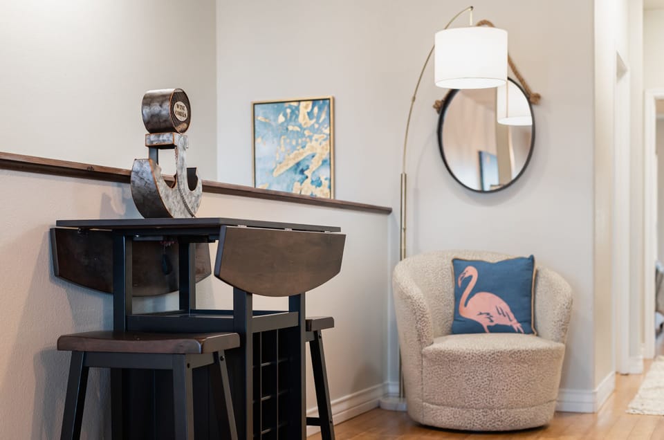 Wine Bar and comfy reading nook!