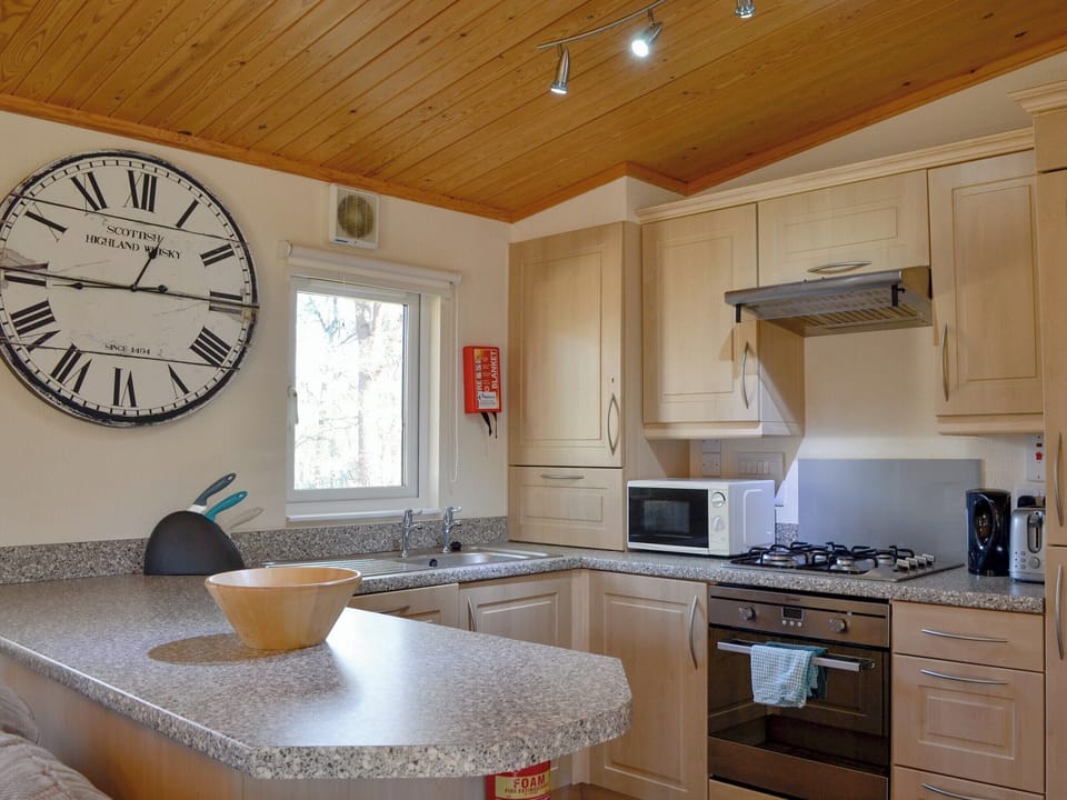 Kitchen | Lodge D - Royal Deeside Woodland Lodges, Dinnet, near Ballater