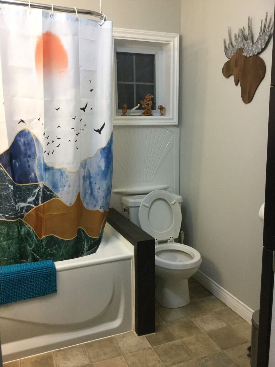 Full bathroom with soaker tub:)