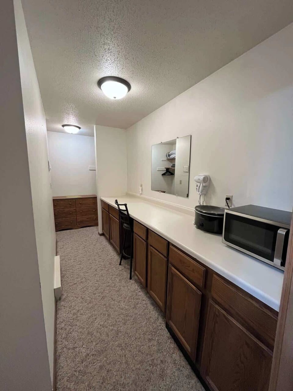 Hallway, Crockpot, Microwave