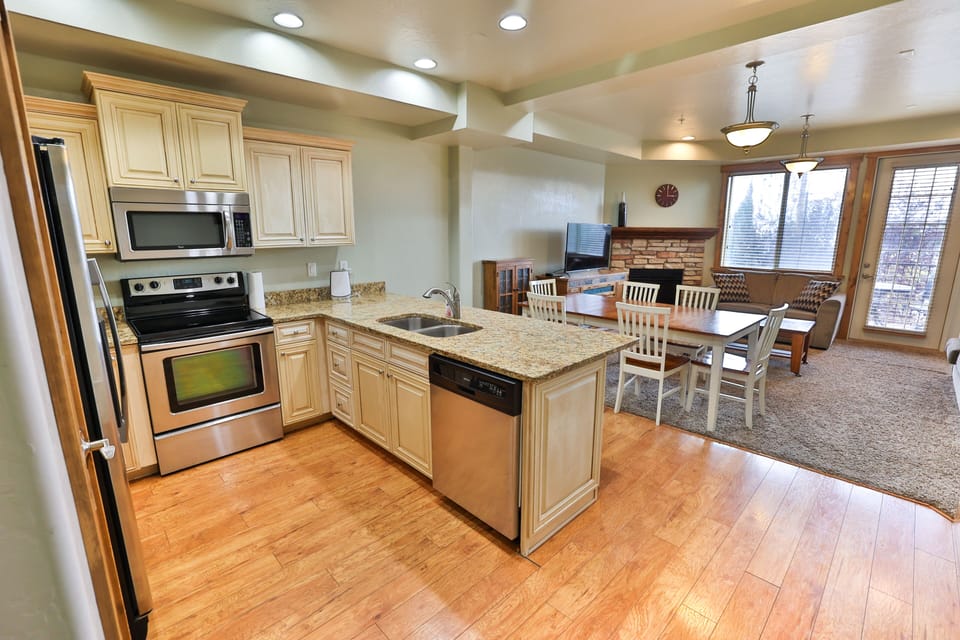 Fully stocked kitchen
