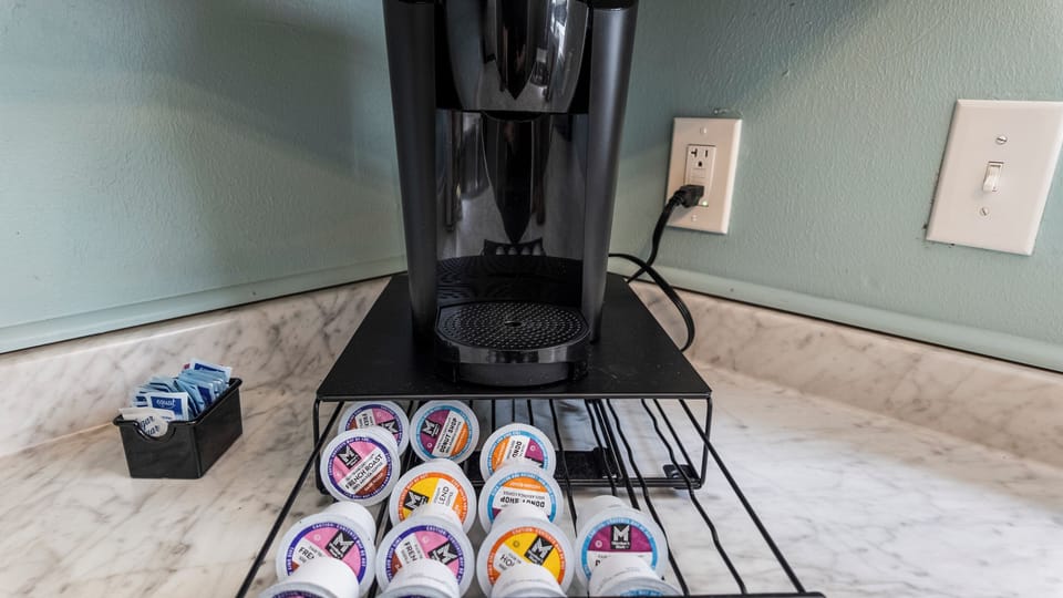 Laundry essentials are provided right in the unit — a real convenience for longer island stays at Port Side at M.