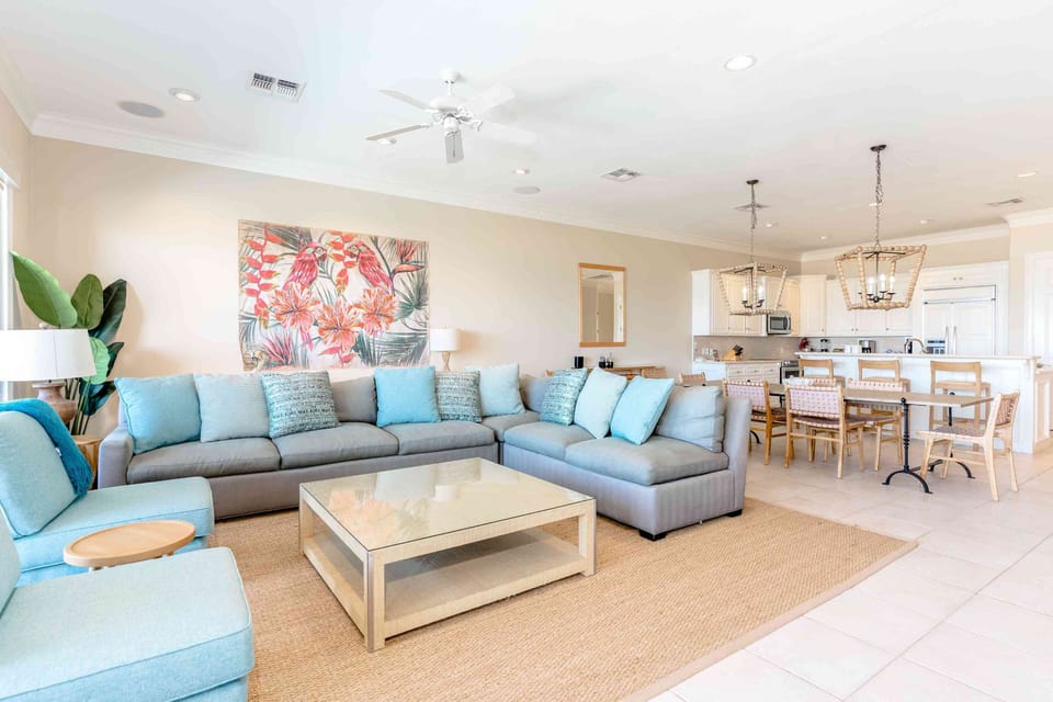 We've equipped our first class vacation home with you and your guests in mind. With seating for up to 8, our living space will be the perfect backdrop to start your next family vacation.