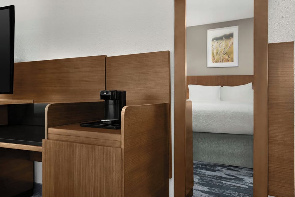 Individually decorated, individually furnished, desk, laptop workspace