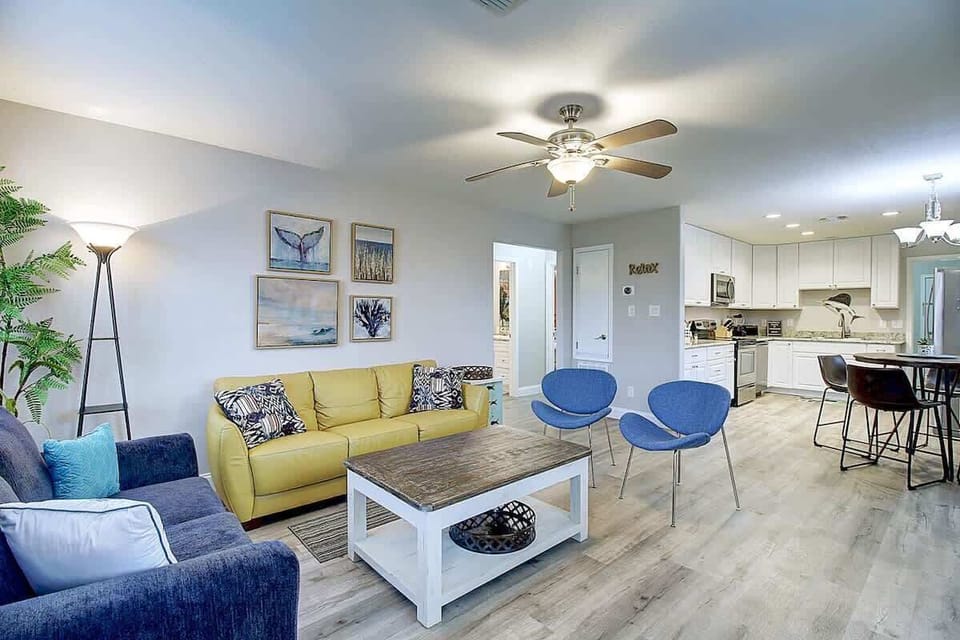 Open Living, Dining and Kitchen
