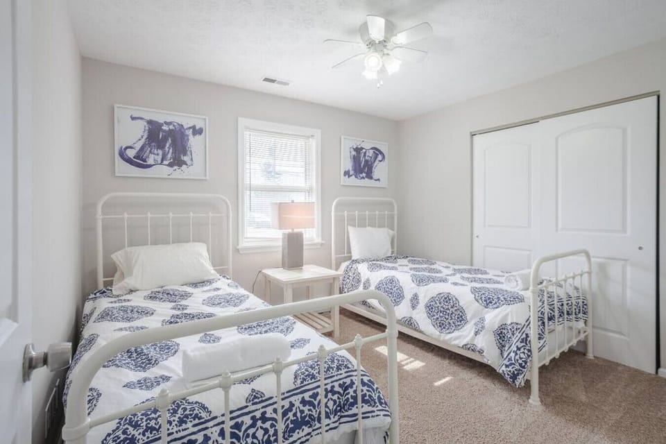 Twin XL memory foam mattresses w/ Pottery Barn duvets