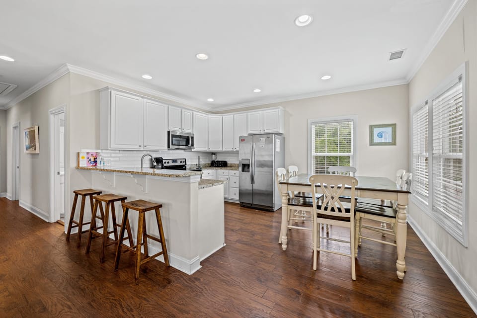 Sit together and enjoy a home cooked meal and chat about your fun-filled day!