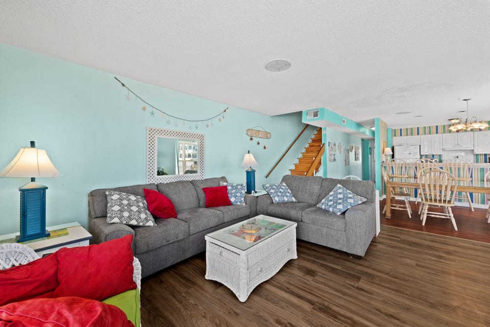 Sink into the cozy sofas for family movie night!