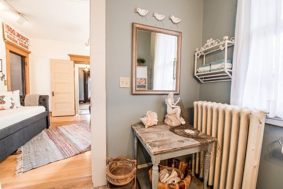 View from bath to second living area