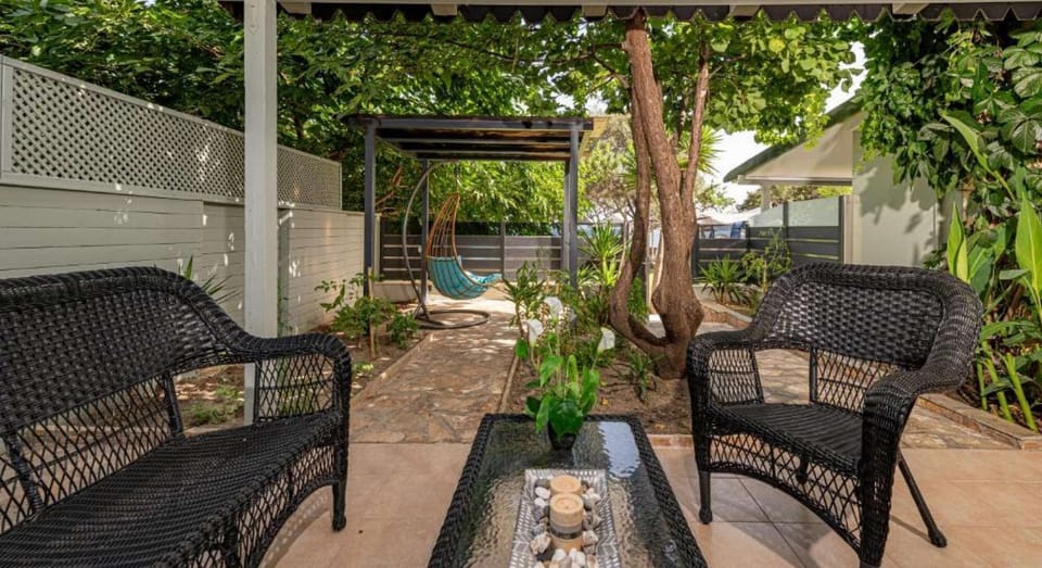 external view, garden