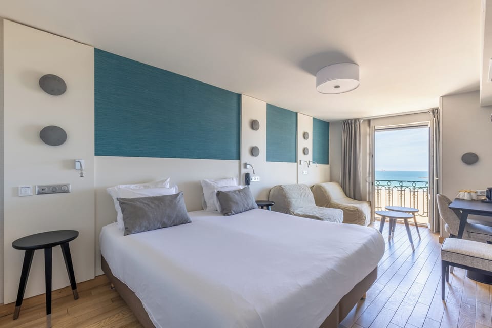 Family Room, Sea View (for 4) | Desk, blackout drapes, soundproofing, iron/ironing board