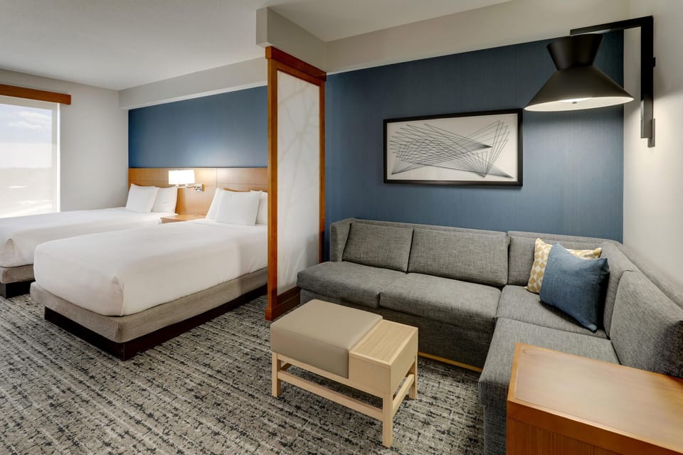 Room (2 Queen beds with sofa bed) | Premium bedding, desk, laptop workspace, blackout drapes